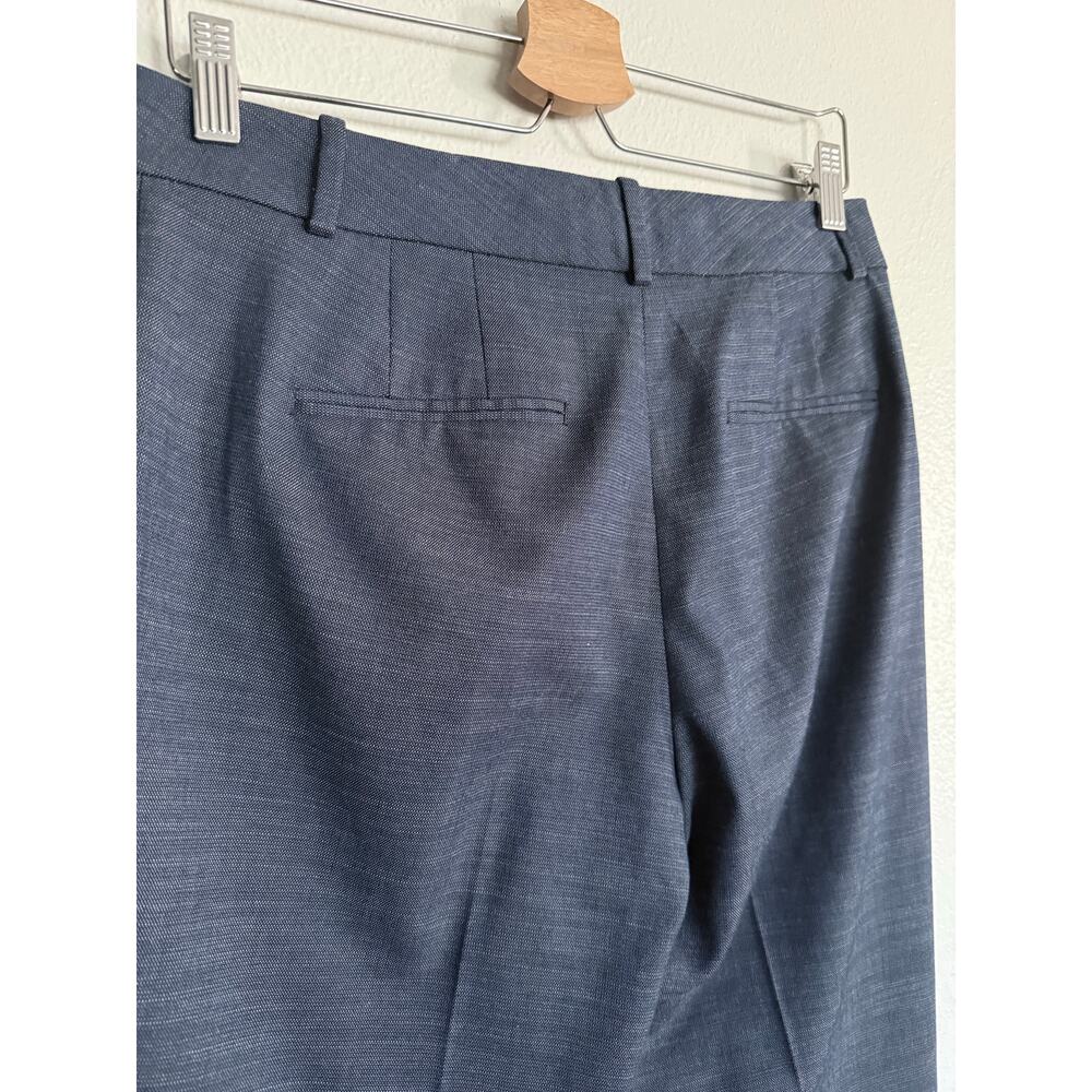 ANN TAYLOR medium blue straight leg Kate Fit stretch trouser pleat pants - Picture 6 of 8